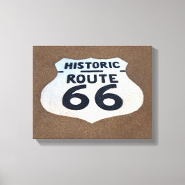 Lienzo Rótulo histórico de Pavement Route 66