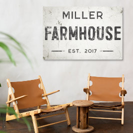 Lienzo Rótulo industrial rústico-moderno