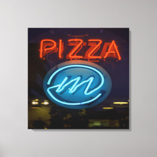 Lienzo Rótulo Pizza Neon