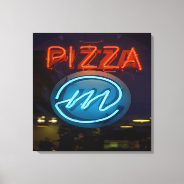 Lienzo Rótulo Pizza Neon (Anverso)
