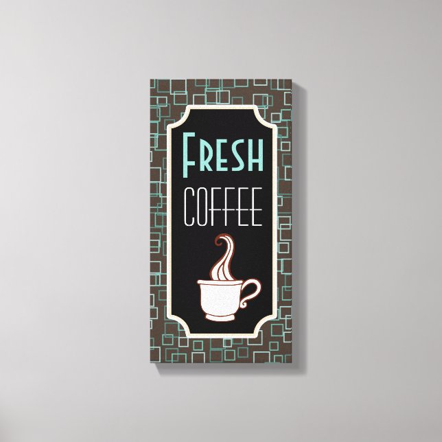 Lienzo Rótulo Retro Coffee Shop Wall Art (Anverso)