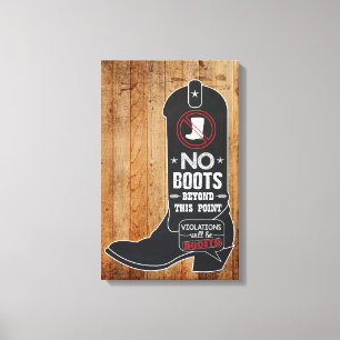 Lienzo Rótulo rústico de la entrada de la pizarra