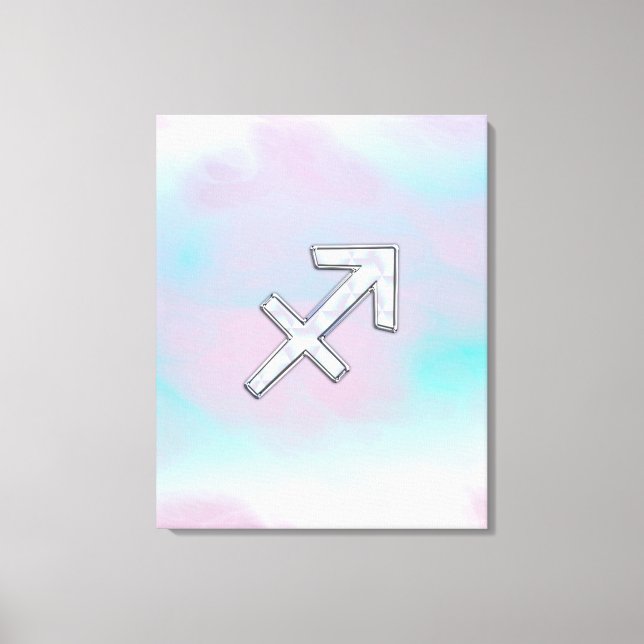 Lienzo Rótulo Sagittarius Zodiac sobre la madre del estil (Anverso)