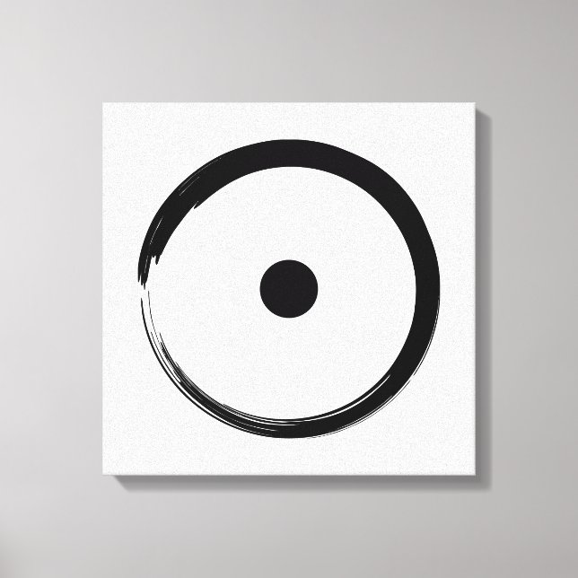 Lienzo Rótulo solar astrológico - Budismo Círculo Zen 1 (Anverso)