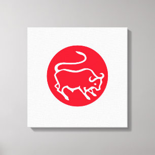 Lienzo Rótulo Taurus Zodiac Moderno Llanura Minimalista E
