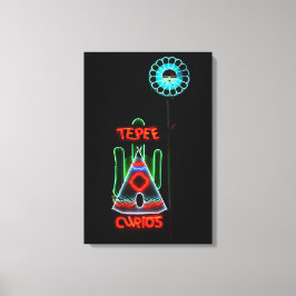 Lienzo Rótulo Tepee Curios Neon, Tucumcari, Nuevo México