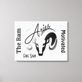 Lienzo Rótulo y símbolo de Aries Zodiac