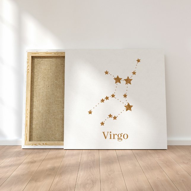 Lienzo Rótulo Zodiaco moderno Virgo de Oro | Tierra de el (Subido por el creador)