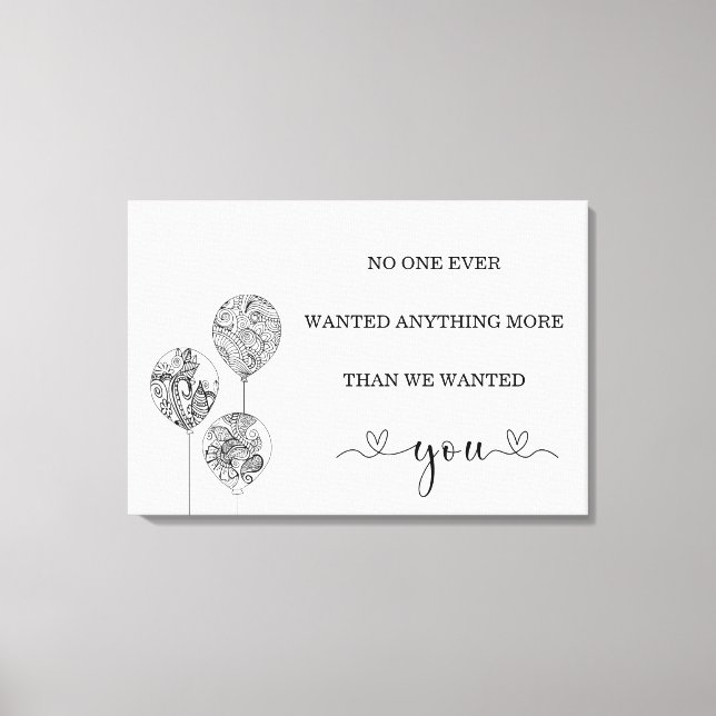 Lienzo Rótulos De Bebé Para La Enfermería (Anverso)