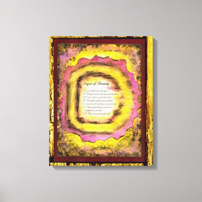 Lienzo Rótulos de belleza (Anverso)