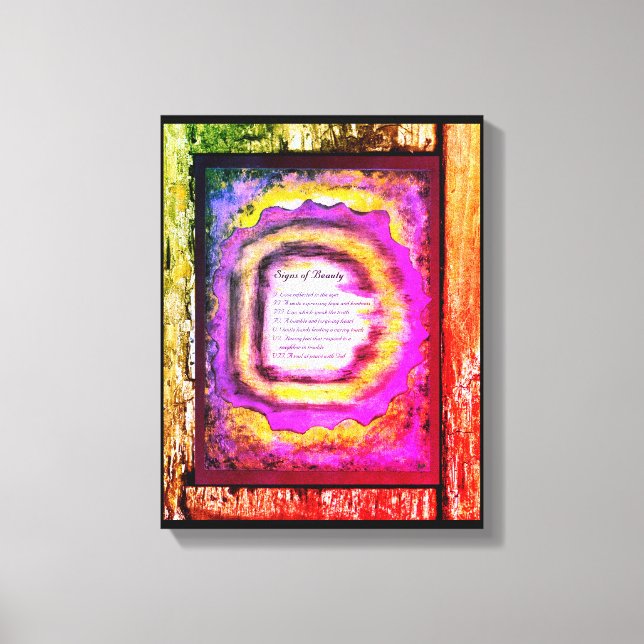 Lienzo Rótulos de belleza (Anverso)