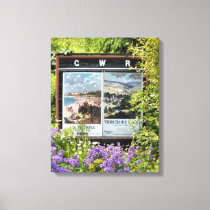 Lienzo Rótulos DE LA ESTACIÓN DE TREN ANTIGUA