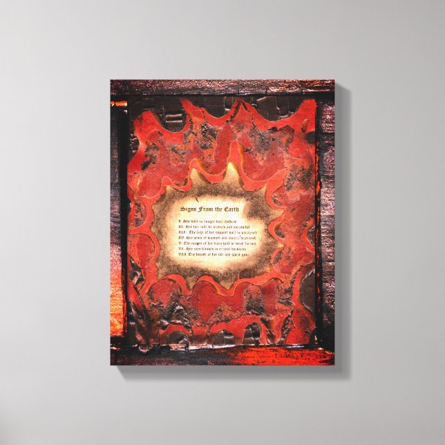 Lienzo Rótulos de la Tierra (Anverso)