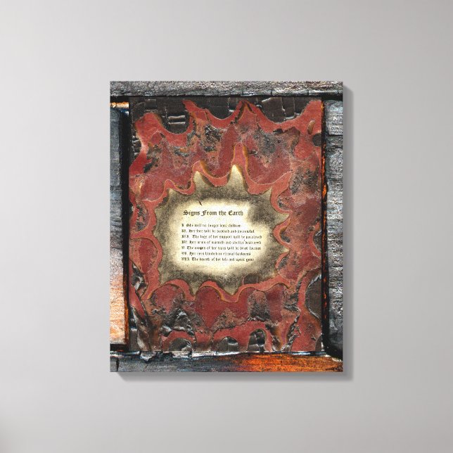 Lienzo Rótulos de la Tierra (Anverso)