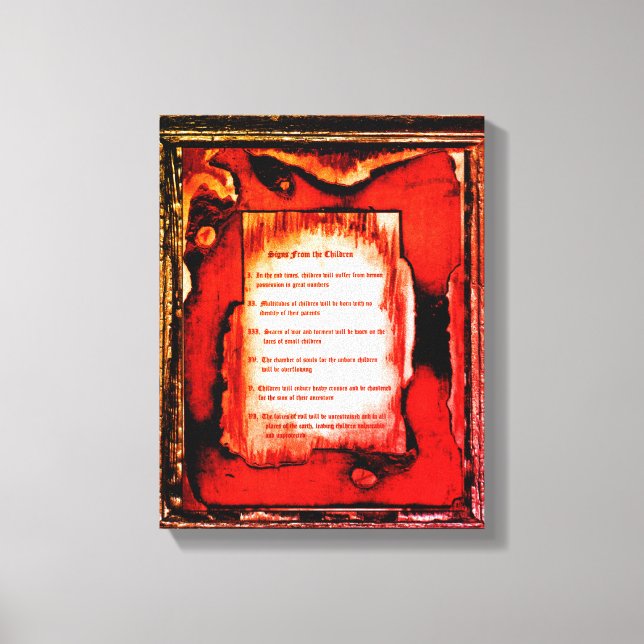 Lienzo Rótulos De Los Niños (Anverso)