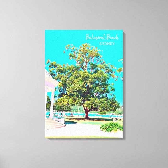 Lienzo Rotunda blanca de Sydney Balmoral Beach (Anverso)