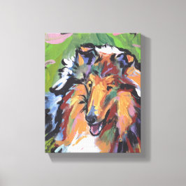 Lienzo Rough Collie Pop Dog Art on Gallery Wrapvas Canvas