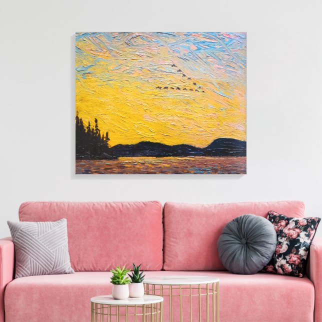 Lienzo Round Lake Mud Bay | Tom Thomson | (Insitu (Sala de estar))