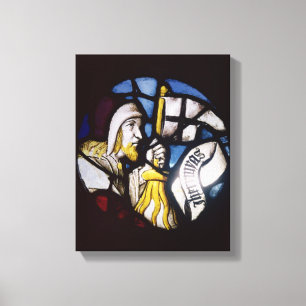 Lienzo Roundel del profeta Jeremiah, siglo XV