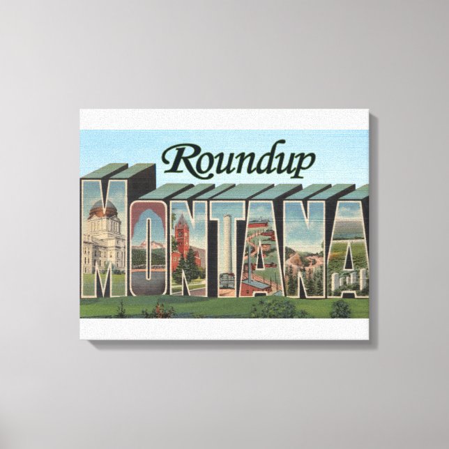 Lienzo Roundup, Montana (Anverso)