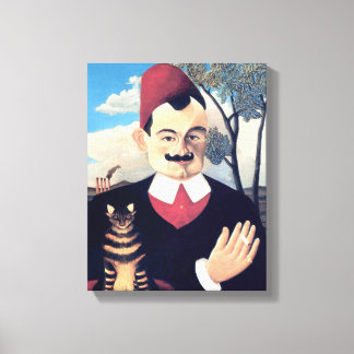 Lienzo Rousseau - Retrato de Pierre Loti Hombre con gato