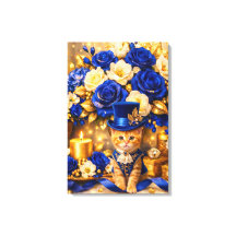 Lienzo Royal Blue Rose Kitten