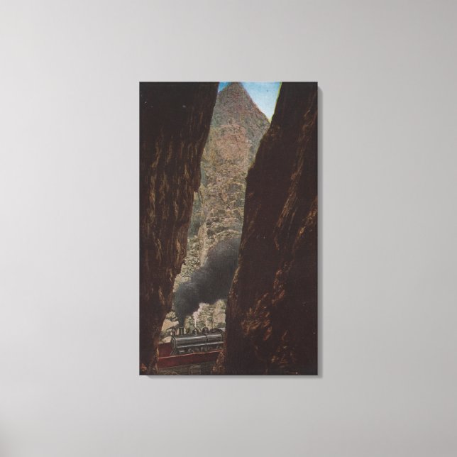 Lienzo Royal Gorge, CO - Vista de un Crevice en Royal (Anverso)