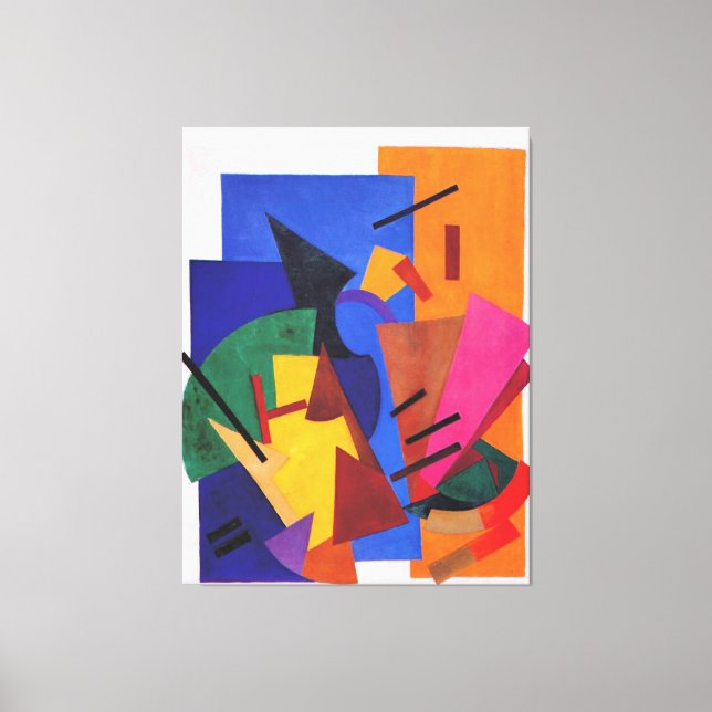 Lienzo Rozanova - Vuelo de un avión, (Anverso)