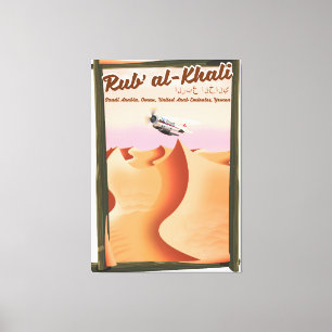 Lienzo Rub' al Khali, poster de vacaciones de Arabia Saud