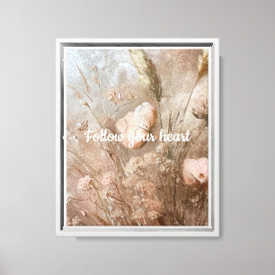 Lienzo Rubor Beige Moda Boho Floral
