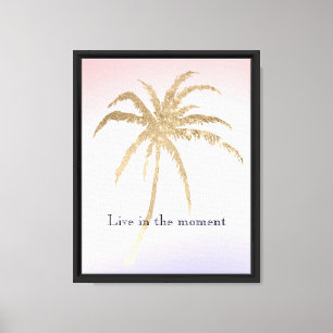 Lienzo Rubor Lilac Gold Tropical Palm Tree