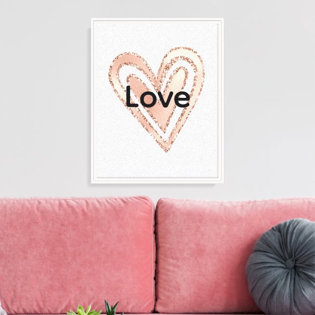 Lienzo Rubor Pink Heart (Insitu (Sala de estar))
