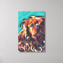 Lienzo Ruby King Charles Cavalier Canvas de Pop envuelto