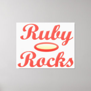 Lienzo Ruby Rocks diseño crema roja y melosa