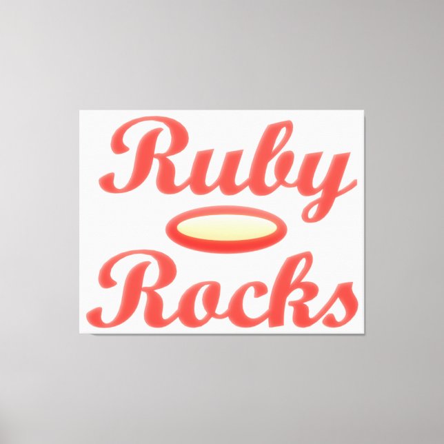 Lienzo Ruby Rocks diseño crema roja y melosa (Anverso)