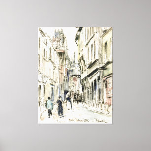 Lienzo Rue Damiette, Rouen (aproximadamente 1884) por Cam
