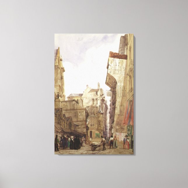 Lienzo Rue des Pretes, St Germain L'Auxerrois, París (Anverso)