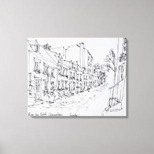 Lienzo Rue du Petit Champlain, Quebec, Canadá