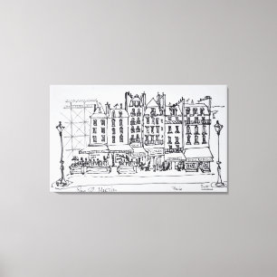 Lienzo Rue histórica St. Martin, París, Francia