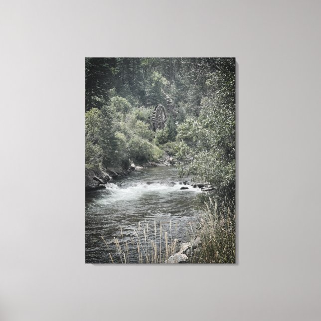 Lienzo Rueda de agua a lo largo del río (Anverso)