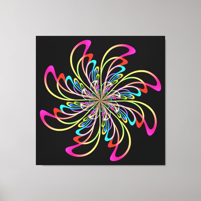 Lienzo rueda de pinza abstracta (Anverso)