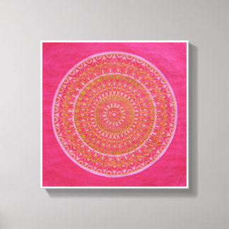 Lienzo Rueda dorada Mandala