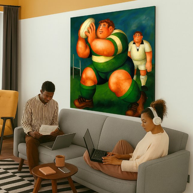 Lienzo Rugby - Large Wrapped Canvas Art Print (Large Rugby art print)