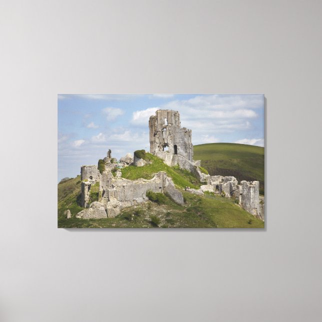 Lienzo Ruinas del Castillo Corfe, cerca de Wareham, Dorse (Anverso)