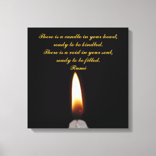 Lienzo Rumi Candle en el corazón