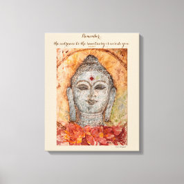 Lienzo Rumi Cita Buddha Watercolor Canvas Wall Art