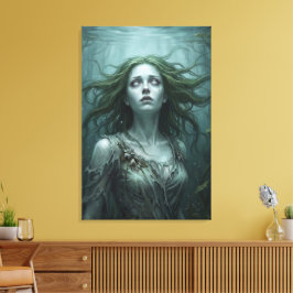 Lienzo Rusalka Floating in Stagnant Pond