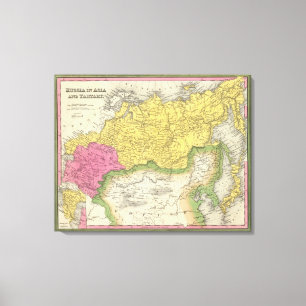 Lienzo Rusia en Asia y Tartary