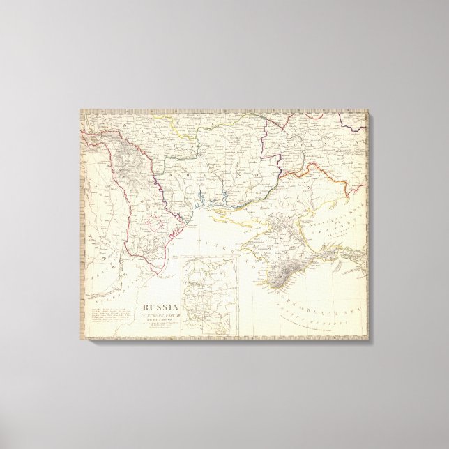 Lienzo Rusia en Europa Parte VIII con mapa de índices (Anverso)