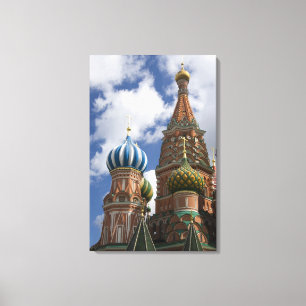 Lienzo Rusia, Moscú, Plaza Roja. St. Basil 4